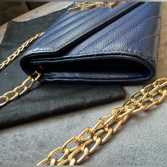 YSL cassandre envelope flap wallet on chain - Picture 5 of 15